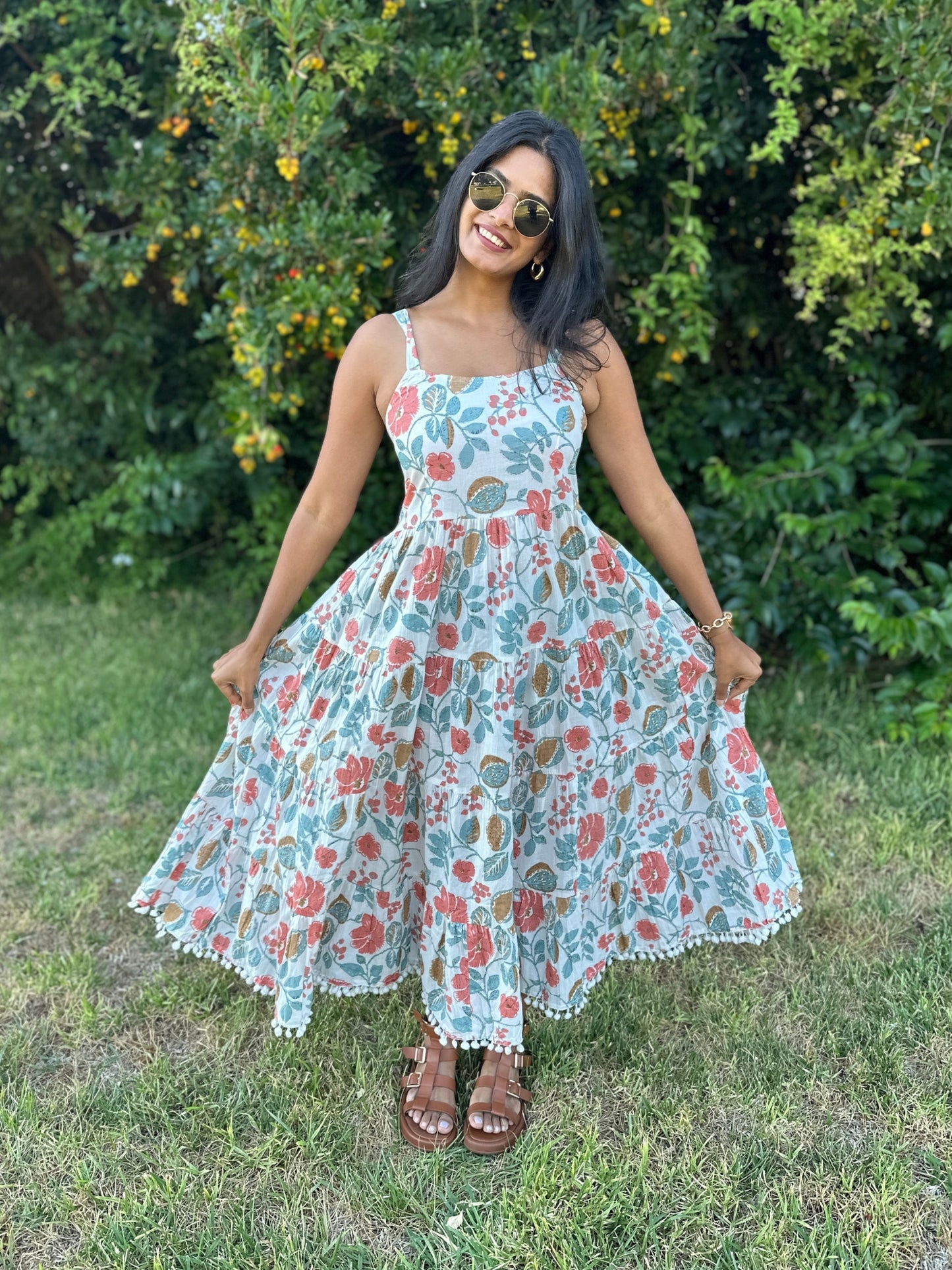 White Blossom Maxi Dress