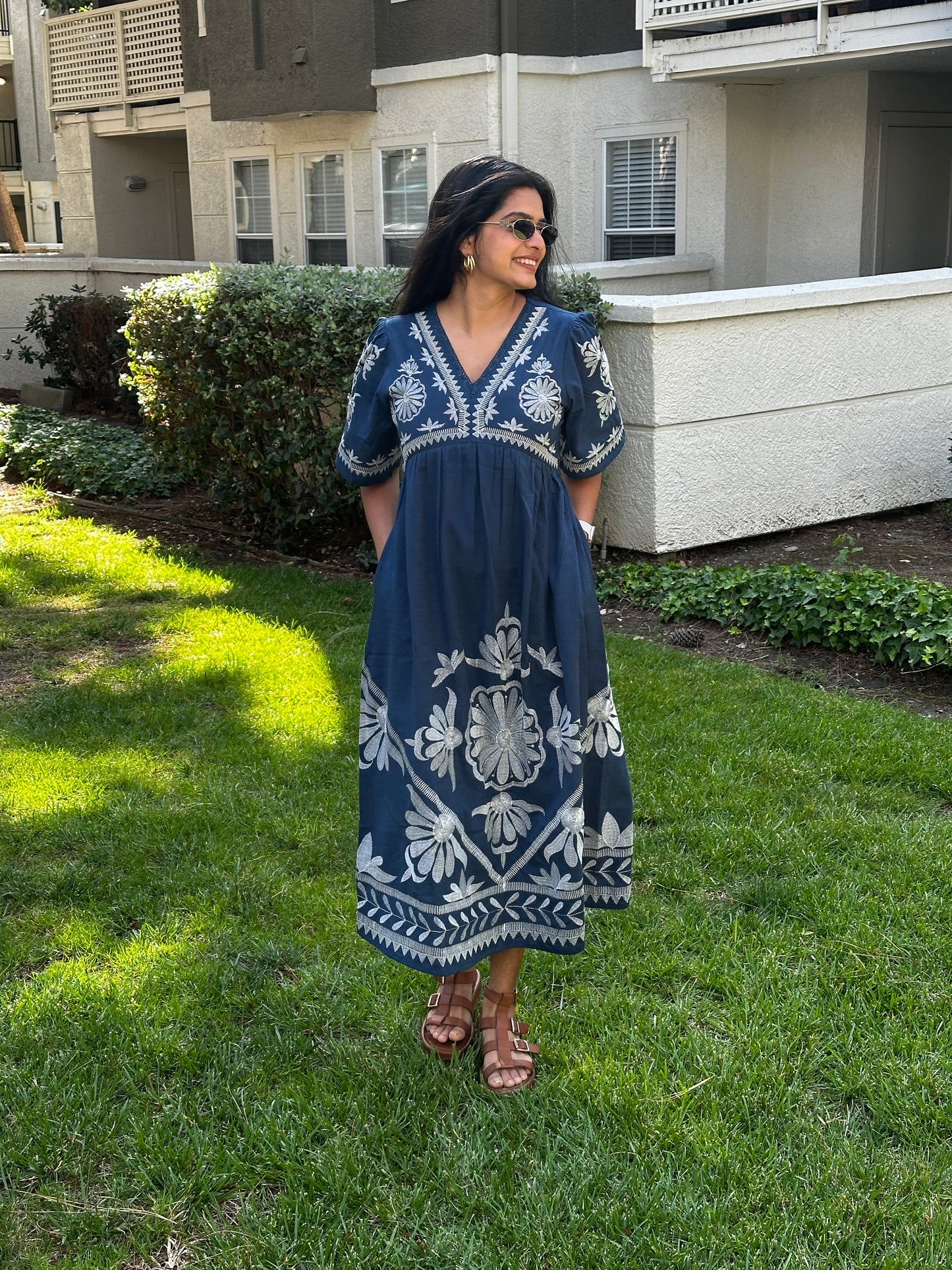 Midnight Blue Midi Dress