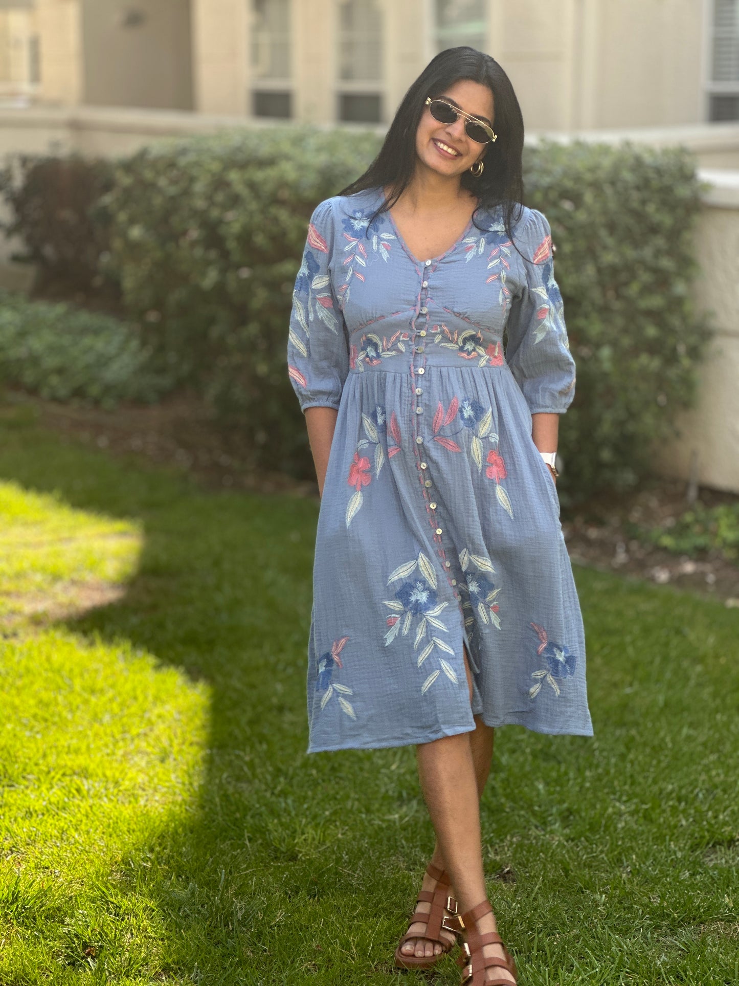 Azure Empire Dress