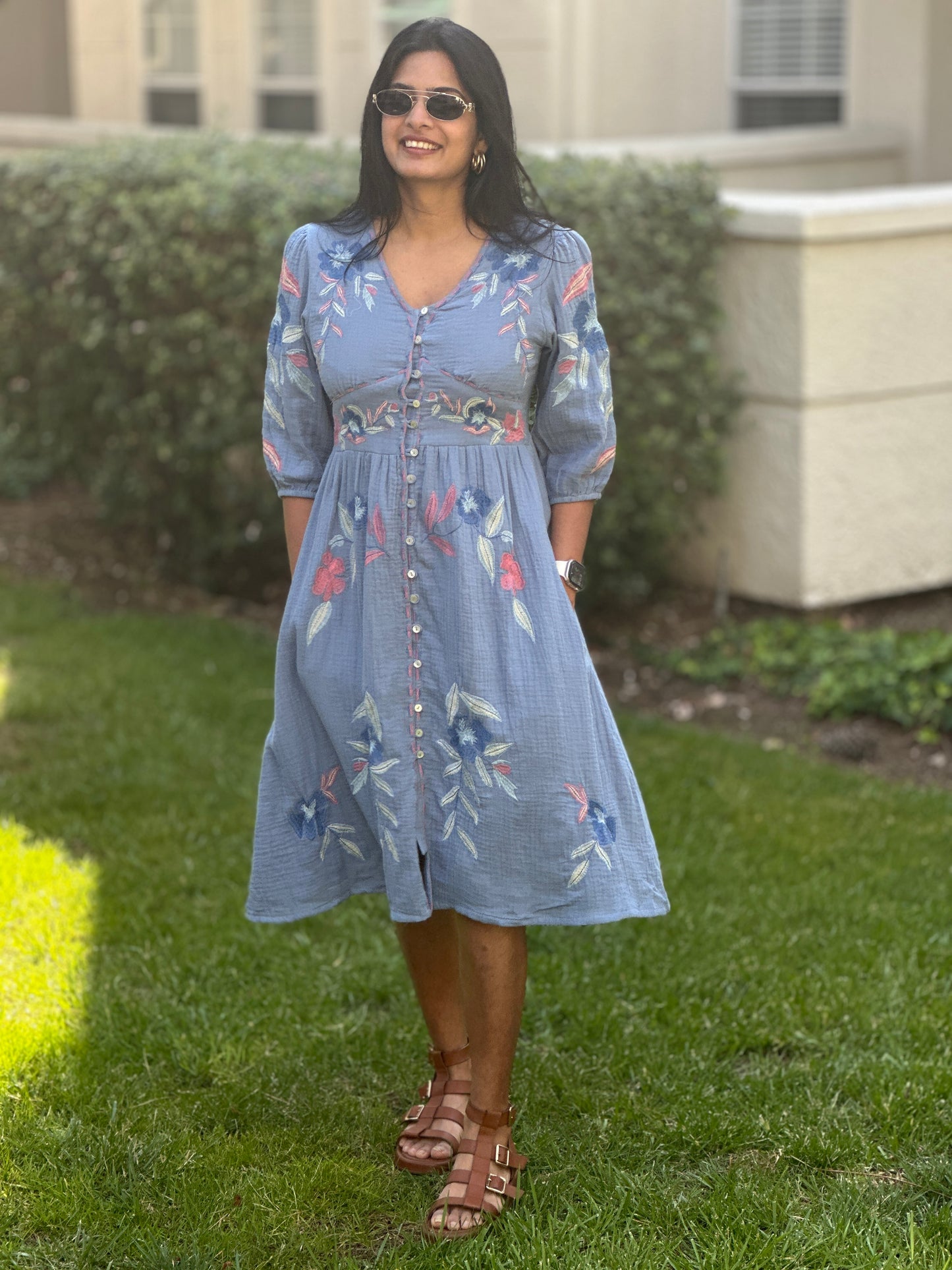 Azure Empire Dress