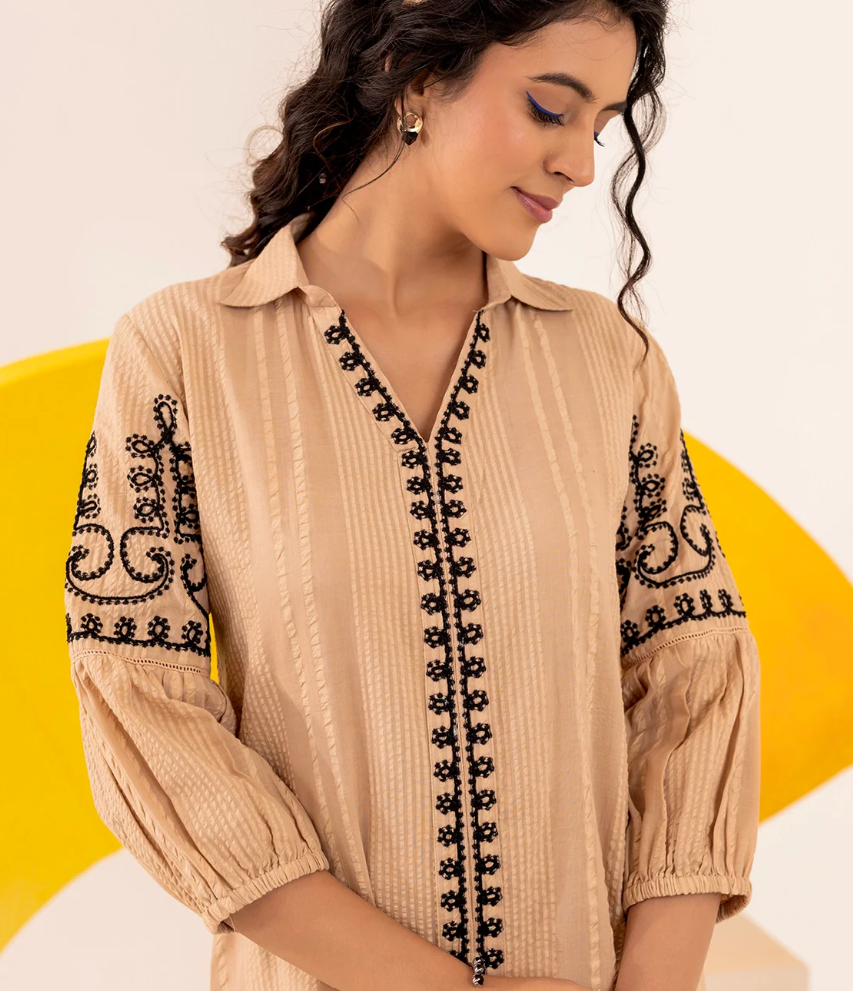 Beige Midi Dress