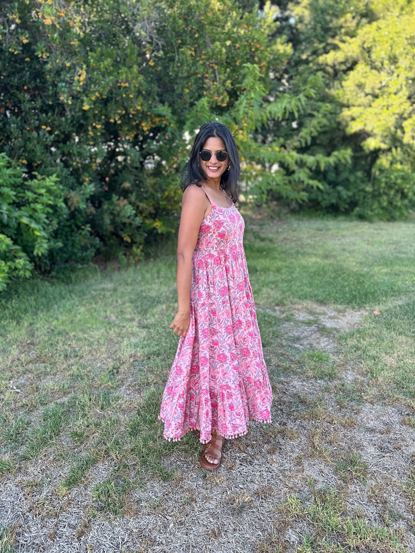 Rosy Bloom Maxi Dress