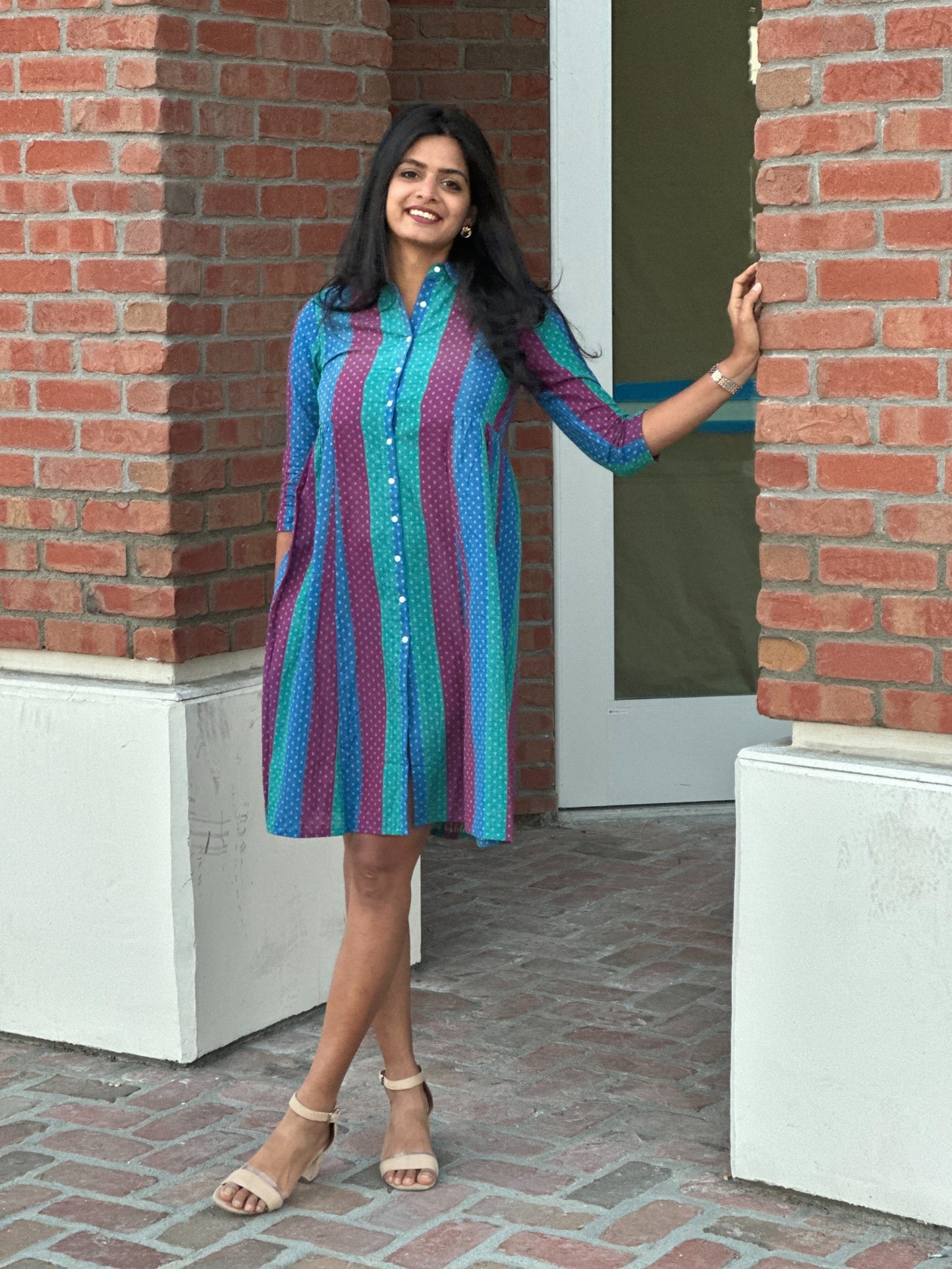 Peacock Shirt Dress