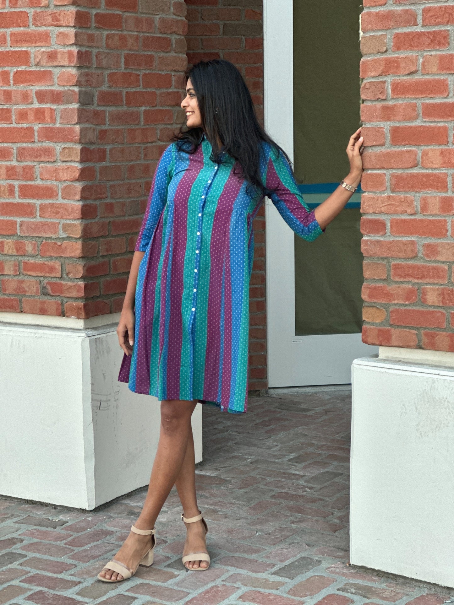 Peacock Shirt Dress