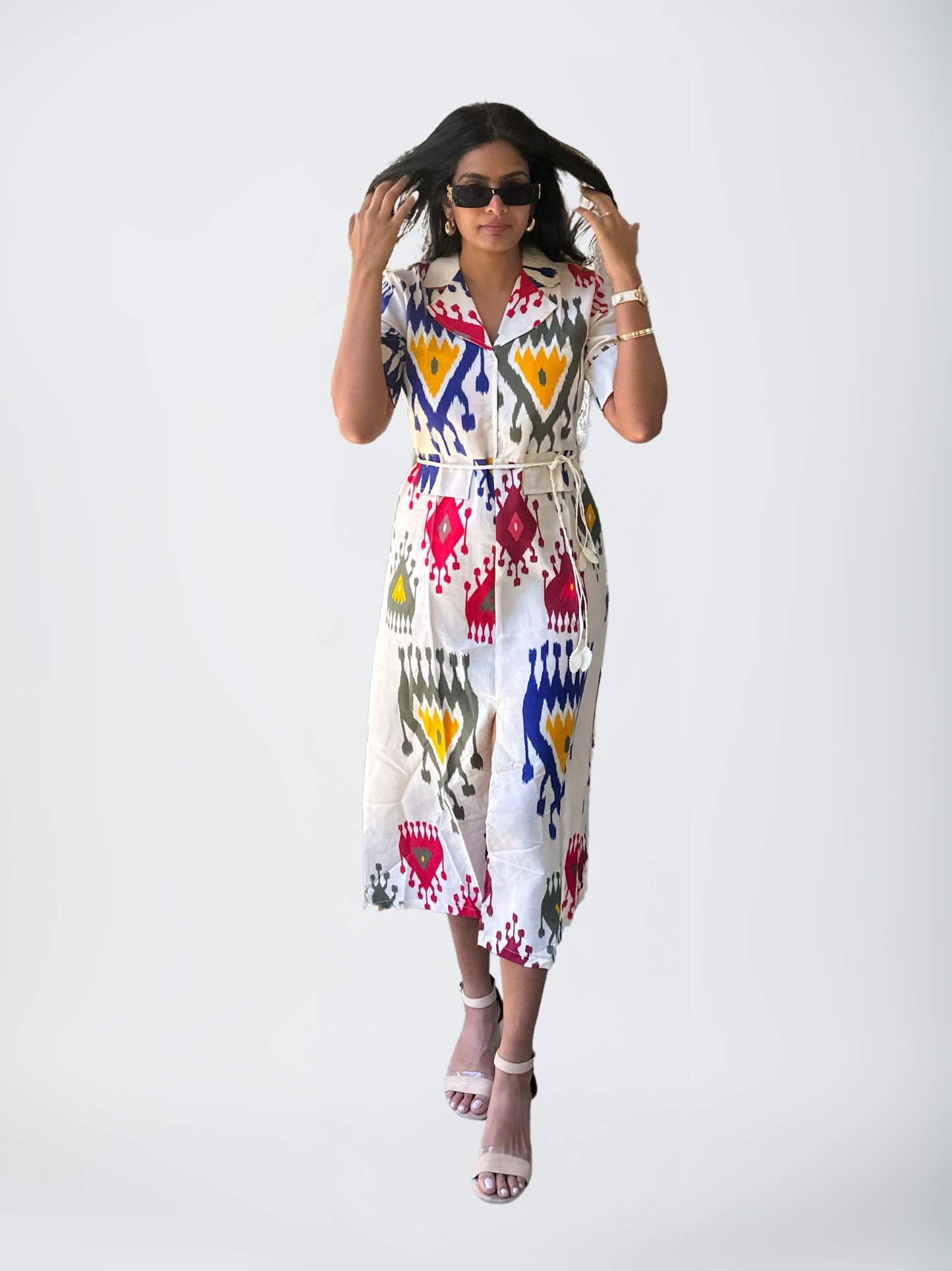 Ikkat Midi Dress