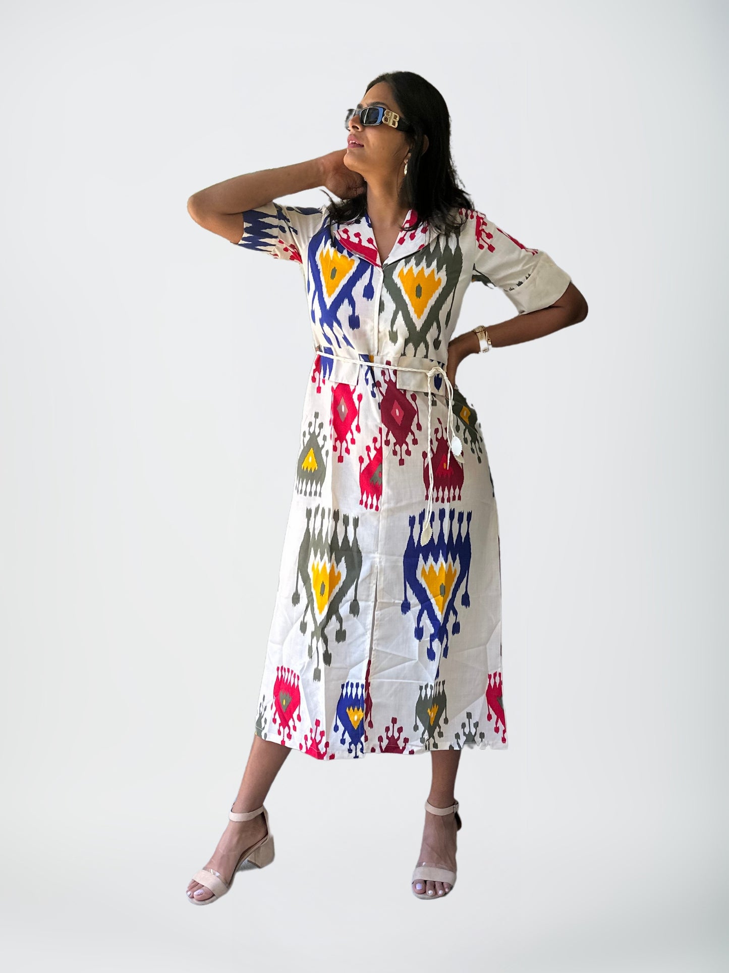 Ikkat Midi Dress
