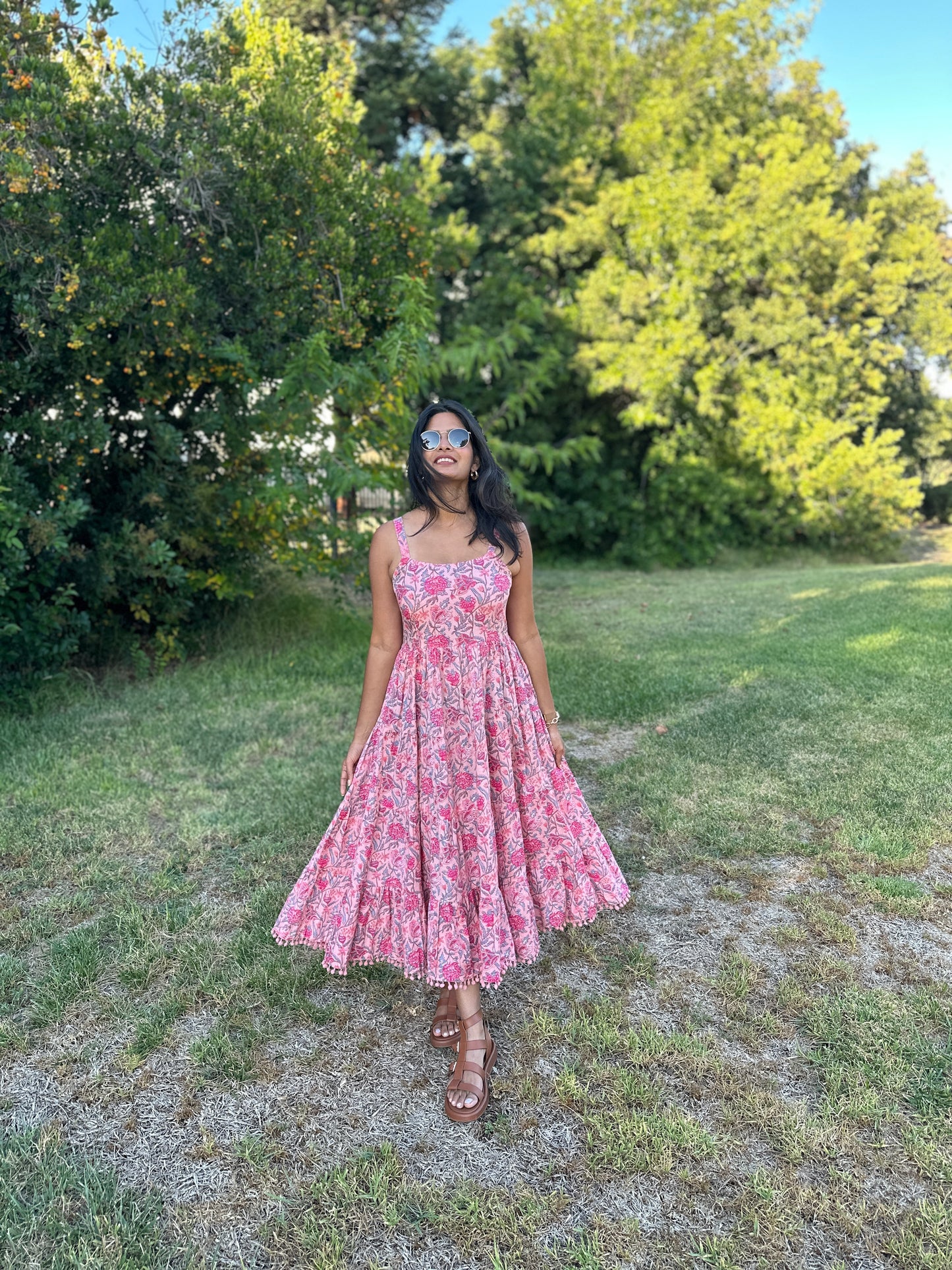 Rosy Bloom Maxi Dress