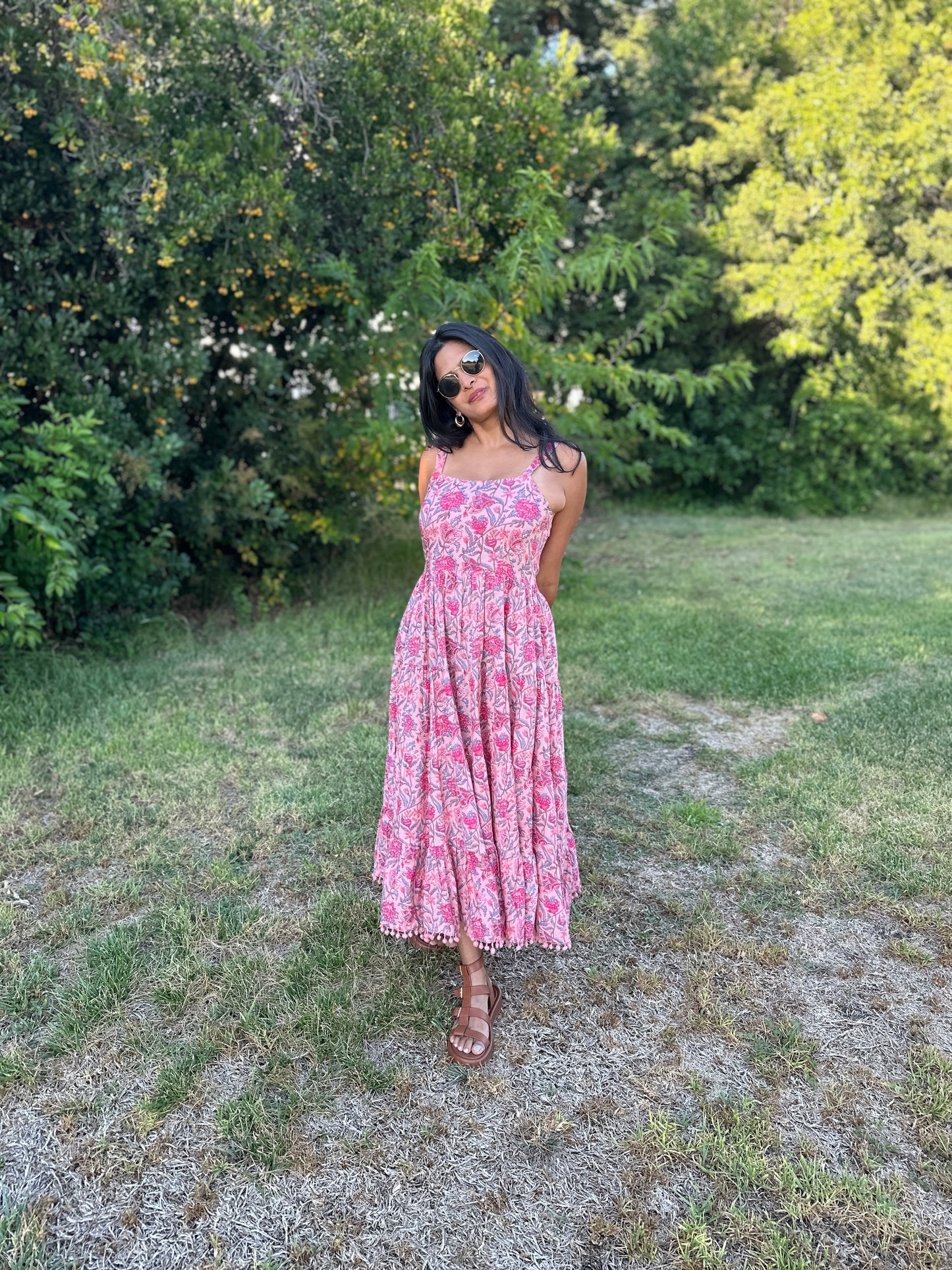 Rosy Bloom Maxi Dress