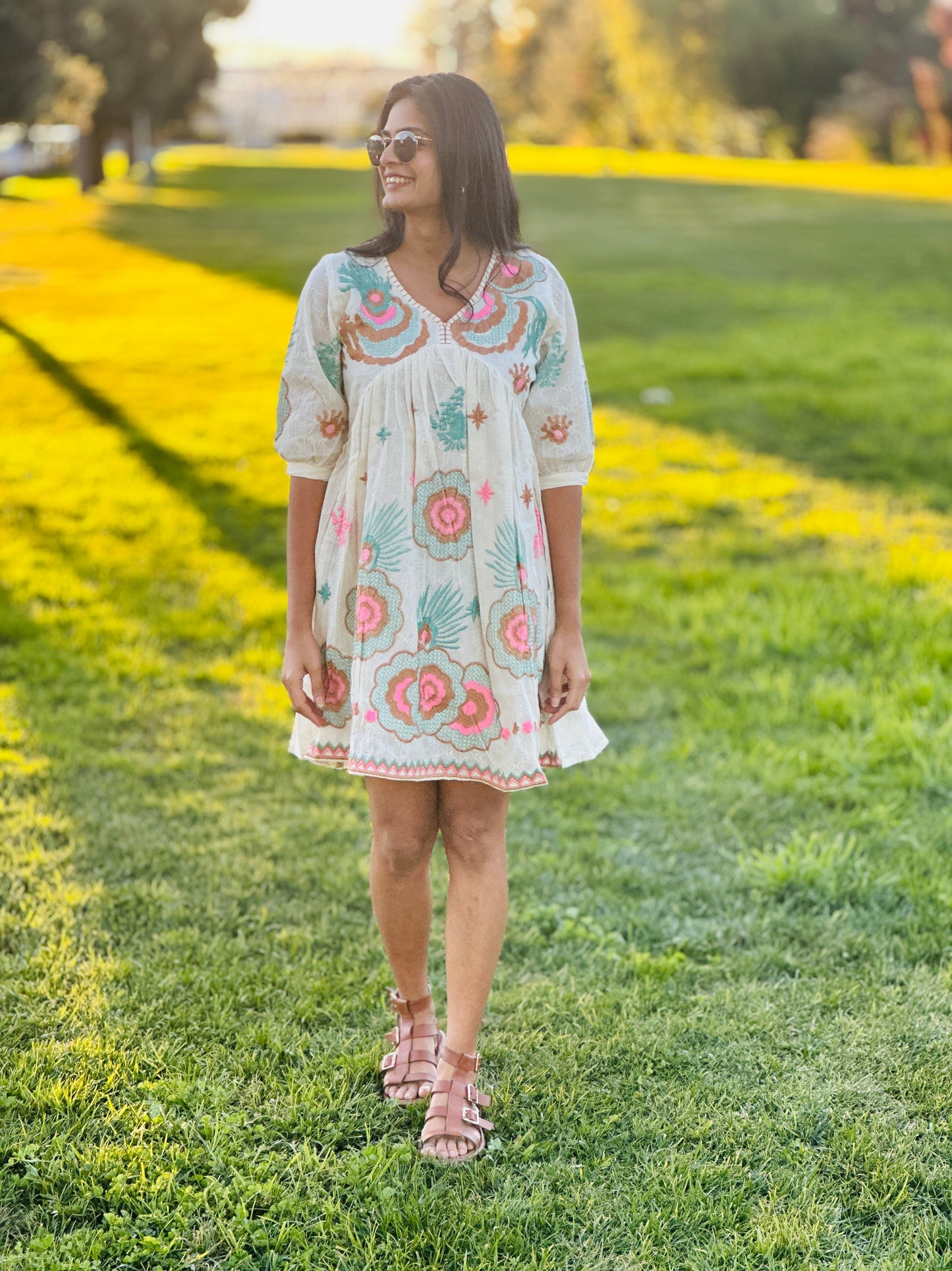 Ivory Blossom Short Dress