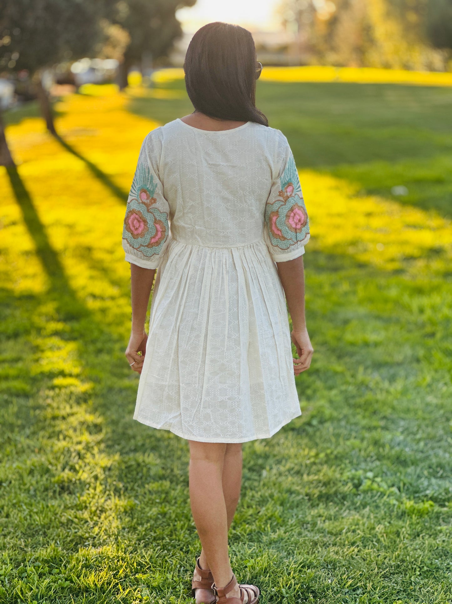 Ivory Blossom Short Dress